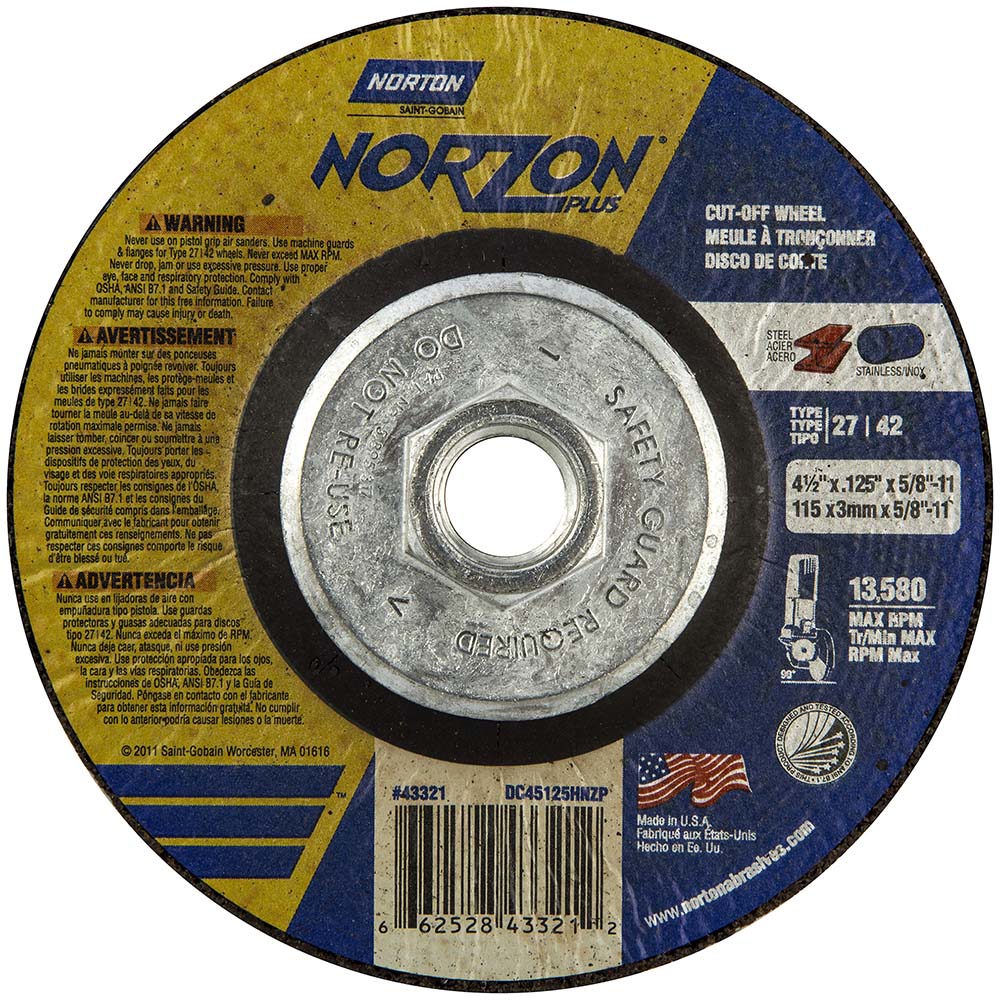 Depressed Center Wheel: Type 27, 4-1/2